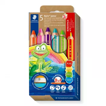 STAEDTLER Noris Junior 3-in-1 Krāsainie zīmuļi bērniem PEFC 140 C6P2
