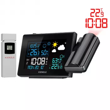 KIENZLE Radio-Controlled Weather Station with Wall Projection (14993)