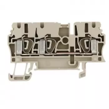 Weidmüller ZDU 2.5/3AN cauruļvadu spaiļu bloks, atsperes skavas savienojums, 2.5 mm², bēšs, 100 gabali