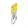 Weidmüller ZQV 2.5/4 šķērssavienotājs, 4 polu, 2,5 mm², dzeltens, 60 gab.
