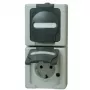 Heinrich Kopp 131456008 Schuko kontaktligzda 2-vietīga vertikāla, virsmas montāža, melna/pelēka, 250V, 16A