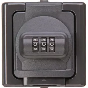 Heinrich Kopp APWG Blue Electric Surface-Mounted SCHUKO Socket with Combination Lock, IP44, Blue