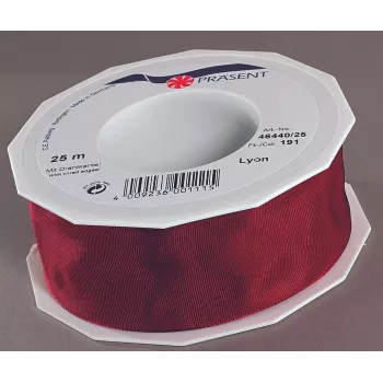 C.E. PATTBERG LYON Glossy dāvanu lente bordo 40 mm x 25 m