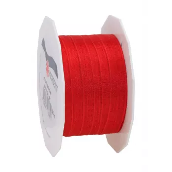 C.E. Pattberg Four Seasons dāvanu lente zīda matēta sarkana 10 mm x 25 m
