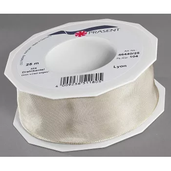 C.E. Pattberg Dāvanu lente LYON Glossy Creme 40.0 mm x 25.0 m
