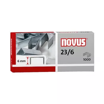 Novus Dahle 042-0039 Skavu iepakojums - 6 mm - 1000 nerūsējošā tērauda skavas - 30 lapu ietilpība