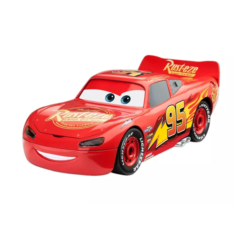 Revell Build & Play Disney Pixar Cars Lightning McQueen Transportlīdzeklis ar Gaismu un Skaņu, 1:20 Mērogs, Saliekamais Modelis