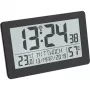 TFA Dostmann 60.2557.01 Radio vadāms pulkstenis ar telpas klimatu, liels displejs, melns