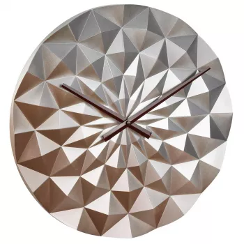 TFA DIAMOND sienas pulkstenis Metālisks rožu zelts 396 mm x 44 mm Kvarca analogs
