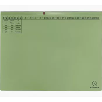 Exacompta 370225B Conventional File Folder - Cardboard - Green - 320 g/m² - 265 x 316 mm - A4