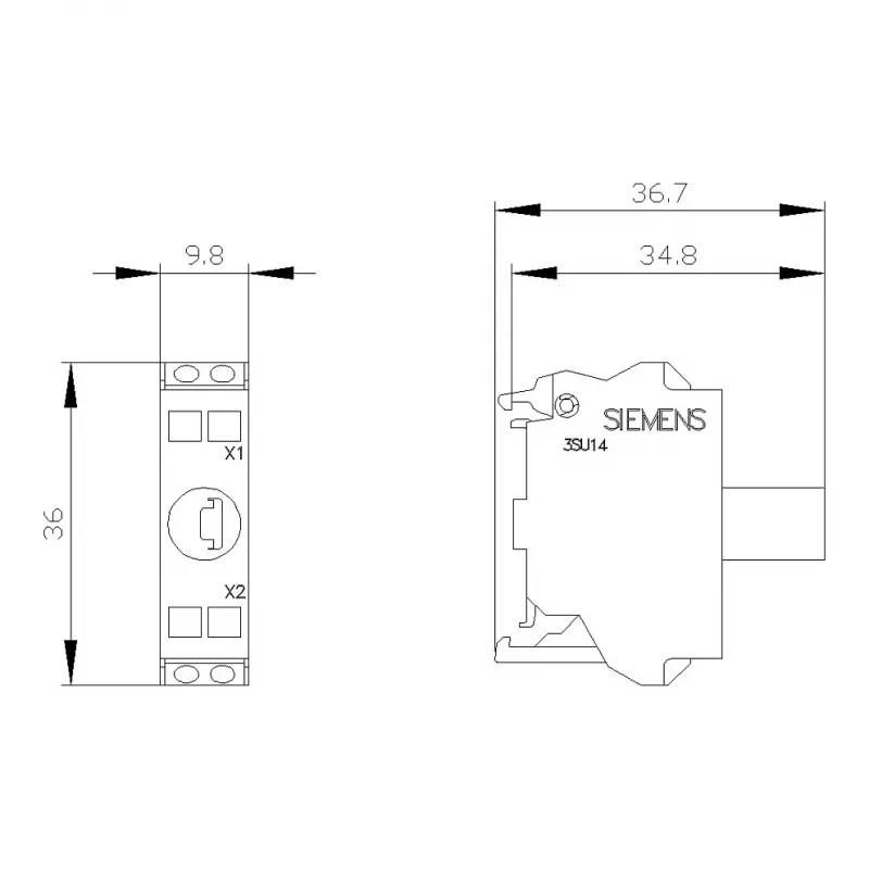 Siemens SIRIUS ACT LED modulis ar integrētu LED AC/DC 24V Balts