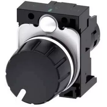 Siemens 3SU1200-2PS10-1AA0 SIRIUS ACT potenciometrs 10 kOhm, 22 mm, melns, skrūvju spailes