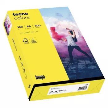 Papyrus Tecno Colors A4 kopēšanas papīrs, dzeltens, 120 g/m2