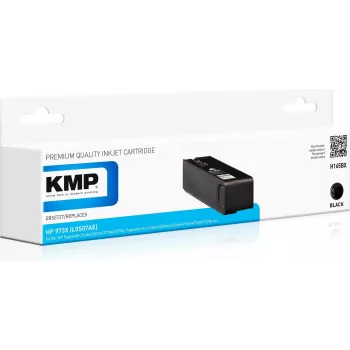 KMP H165BX saderīga pigmenta tintes kasetne melna augstas ražības XL HP PageWide Pro 450 sērijai