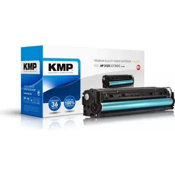 KMP H-T189 Black Toner Cartridge (Compatible, High Yield) 90g - Replaces HP 312X (CF380X) for HP Color LaserJet Pro MFP M476 Series