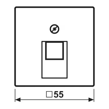 JUNG A 569-1 BFPLUA SW vāks IAE/UAE datu ligzdām, 1 x 8 kontaktu, termoplasts, A Series, melns