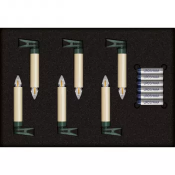 Krinner Superlight Bavaria Mini Flame 6 gab. komplekts Ivory