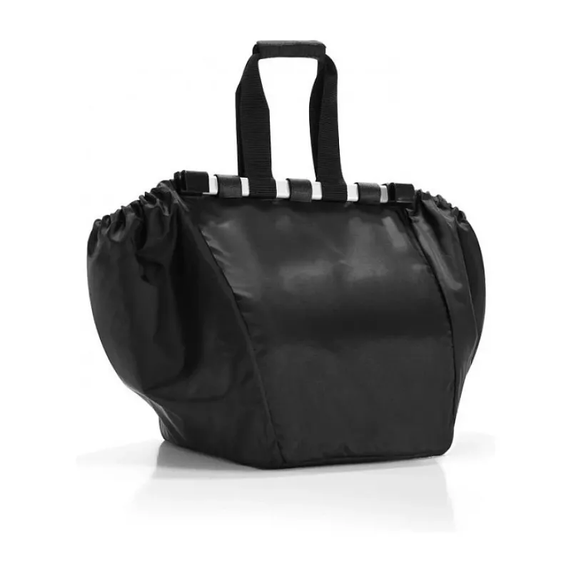 Reisenthel Easyshoppingbag Melns - 30L Iepirkumu soma ar ratiņu stiprinājumu
