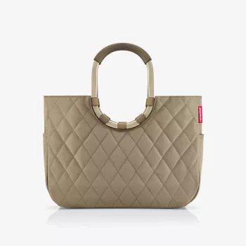 Reisenthel Loopshopper L Frame Rhombus iepirkumu soma, olīvu krāsā (OR5047)