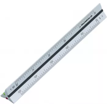 Rumold Trīsstūrveida mēroga lineāls 10,0 cm Sudrabs