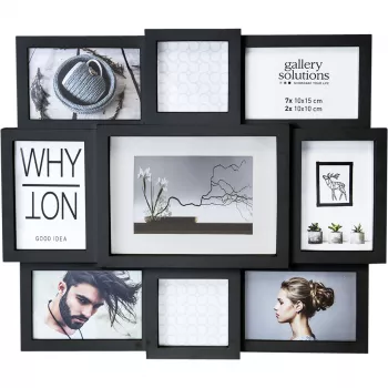 NIELSEN DESIGN Why Not Collage Melns Sveķu Galerijas Attēlu Rāmis 8999334