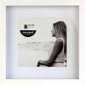 NIELSEN DESIGN Nielsen Aura Balts 20x20 Koka Foto Rāmis ar Passepartout 1115001