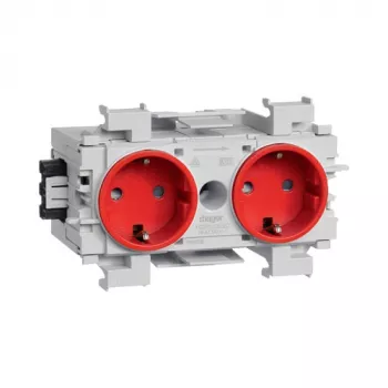Hager GS20013020 Schuko kontaktligzdas ieliktnis, sarkans, IP20, 250 V, 16 A, 10 gabali