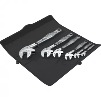 Wera 6004 Joker 6 Set 1 atslēgu komplekts, 6 gab., 10-19 mm, hroma-molibdēna tērauds, niķeļa-hroma pārklājums, ar tekstila maisiņu