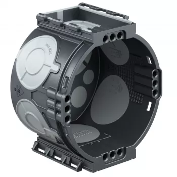 Kaiser Elektro ECON® UP1 Iegremdējamā ierīču kārba, hermētiska, 4x3 skrūvju kupoli, 60mm diametrs, 46mm dziļums, bezhalogēna plastmasa, IP20