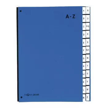 PAGNA Pultordner 24 nodalījumi A4 kartons zils portrets 340 mm 35 mm