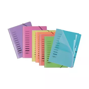 PAGNA Expanding File Folder 6 Compartments Yellow A4