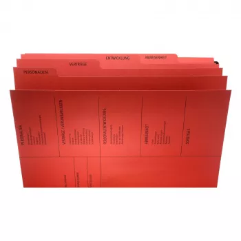 PAGNA 44105-01 Conventional Document Folder - A4 - Cardboard - Red - 3 Flaps - 245
