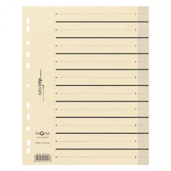 PAGNA Failu starplikas A4 kartons bēšs 100 gab. necaurumotas 180 g/m² 44063-09