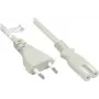 GoodConnections Euro strāvas kabelis, Eiro spraudnis C tips (taisns) uz C7/Euro 8 ligzdu (taisna), pelēks, 0,75 mm², 1,8 m, Good Connections® (P0370-GR018)