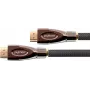 PYTHON High-Speed HDMI ar Ethernet kabelis 4K2K/UHD, zeltīti kontakti, OFC, neilona pinums, melns, 1 m, PYTHON sērija (GC-M0015)