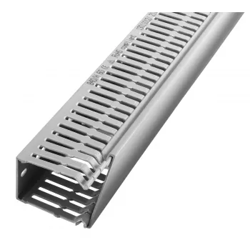 LICATEC Kabeļu kanāls 60 x 40 mm 7312-1 Pelēks PVC ar spraugām