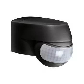 ESYLUX MD 200 Pasīvais infrasarkanais kustības detektors, 12 m diapazons, sienas montāža, melns, IP44, 2000 luksi, 2,5 m
