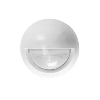 ESYLUX MD-W200i Passive Infrared (PIR) Motion Detector, Wall Mount, White, IP55, 12m Detection Range, 2000 Lux, 2,5m Mounting Height