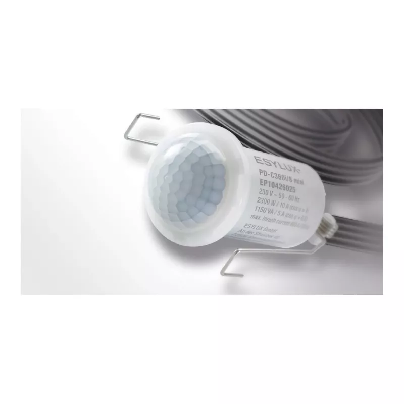 ESYLUX EP10426155 Bezvadu griestu klātbūtnes detektors 360° 8m IP55 Balts