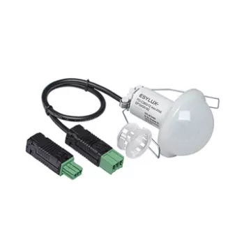 ESYLUX PD-C 360i/12 mini KNX pasīvais infrasarkanais sensors (PIR) - griestu montāža - 12m - balts