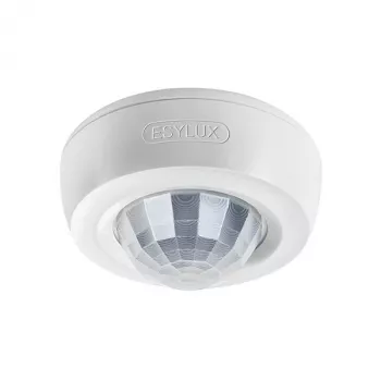 ESYLUX EB10430848 Griestu kustības detektors virsmas montāžai 360° Balts IP40