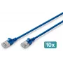 DIGITUS CAT 6A F-FTP Slim Patch Cable, Copper, LSZH, 0,5 m, Pelēks