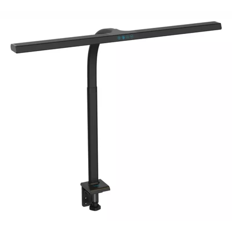 DIGITUS LED galda lampa, 80 cm, skāriena dimmeris, 3 krāsu temperatūras, 9,5 W, 900 lm, melna