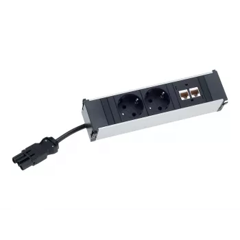 Bachmann CONI Power Module - 3x Schuko Ligzda, GST18i3 Ieeja, Melns