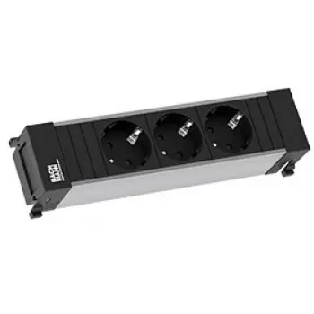 Bachmann Power Frame 3x SCHUKO kontaktligzdu bloks ar 2m kabeli