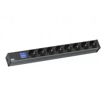 Bachmann BN0500 19 inch 1U 8x Schuko PDU 2m Schuko Plug 230V 16A