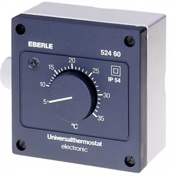 Eberle Controls AZT-A 524 510 Istabas termostats - Melns - IP54 - 5-35°C - 230V AC