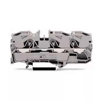 WAGO 2010-1301 Caurplūdes spaiļu bloks, 10 mm², 800 V, pelēks, DIN sliedes montāžai