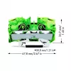 WAGO 2010-1207 Caurlaides spaiļu bloks, 10 mm², pelēks, CAGE CLAMP®