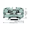 WAGO 2016-1201 Caurplūdes spaiļu bloks, 16 mm², 800 V, pelēks, Push-in CAGE CLAMP